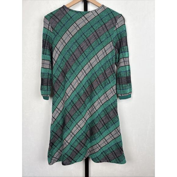 Anthropologie Aldo Martins Plaid Mohair Wool Sweater Dress Womens XS Chic Office - Picture 7 of 13